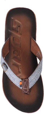 Sparx Men Flip Flops(Brown, Brown , 8)