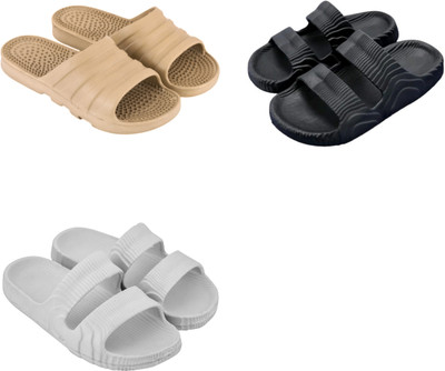 Feel alive Men Slippers(Multicolor , 9)