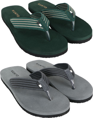 KUNTO Men Flip Flops(Multicolor , 6)