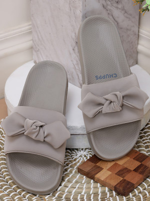 Chupps Women Loop Slides(Grey , 8)