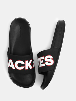 JACK & JONES Men Slides(Black , 9)