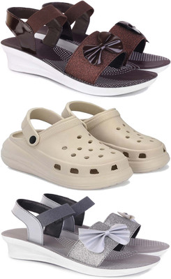 Pennen Women Slippers(Grey , 8)