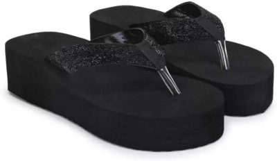 Vertex Women Slippers(Black , 4)