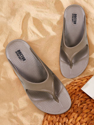 DOCTOR EXTRA SOFT Women Classic Ultra Soft with Cushion FootBed for Adult Comfortable,Lightweight Flip Flops(Brown , 8)