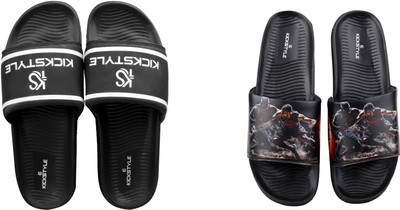 KICKSTYLE Men Slides(Multicolor , 6)