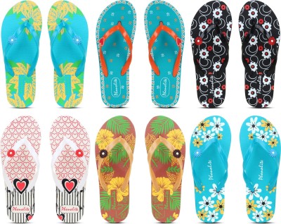 Phonolite Women Womens Casual comfort stylish trending combo slippers (Pack of 6) Flip Flops Slippers(Multicolor 7)