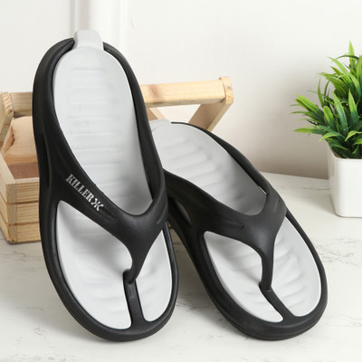 KILLER Men Slippers(Black , 9)
