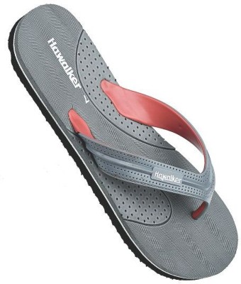 HAWALKER Women Flip Flops(Grey , 8)