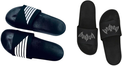 nvisan Men Slides(White, Grey , 6)