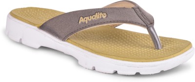 Aqualite Men Slippers(Brown, Beige , 6)