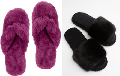 rexizone Women Slides(Black, Purple , 4)