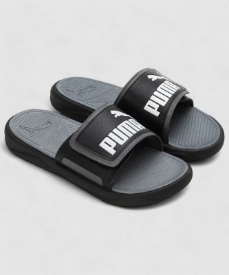 PUMA Men Royalcat Comfort Slides(Black , 6)