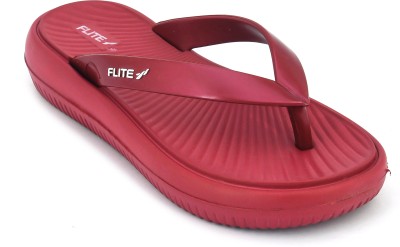 FLITE Women Slippers(Maroon , 4)