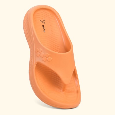 yoho Men Flip Flops(Orange , 10)