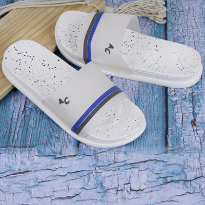 Smoky Men Slides(White , 7)