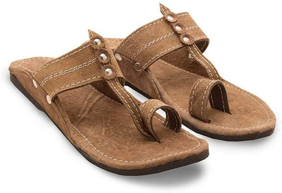 A R Men Flats(Brown , 8)