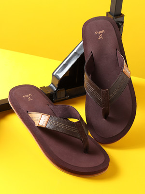 yoho Men Slippers(Brown , 9)