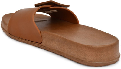 LNT FASHION Men Slides(Brown , 6)