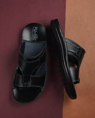 Cushiva Men Slippers(Black , 7)