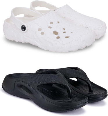 Pampy Angel Men Slippers(White, Black , 6)