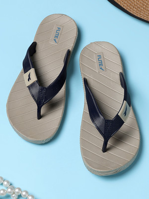 FLITE Women Flip Flops(Beige , 7)