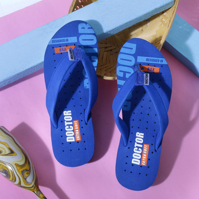 DOCTOR EXTRA SOFT Women Women's House Soft Flat Slippers Ortho Care Orthopaedic Diabetic MCR Comfort Dr Flip Flops(Blue , 5)