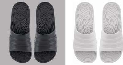 ventus Men Flip Flops(Black, Grey , 8)