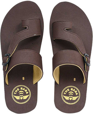 THE BABA Men Slippers(Brown , 8)