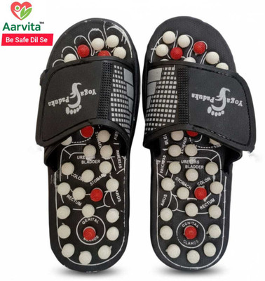 Aarvita Men Flip Flops(Black , 8)