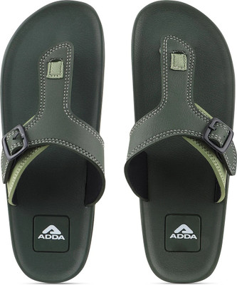 Adda Men Flip Flops(Olive , 7)