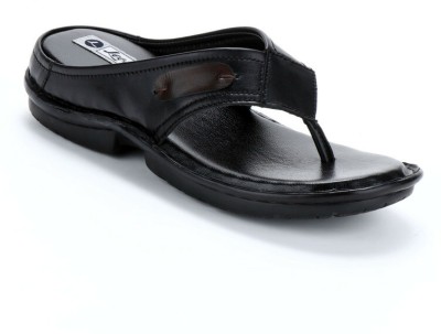 LEONCINO Women Flip Flops(Black , 9)