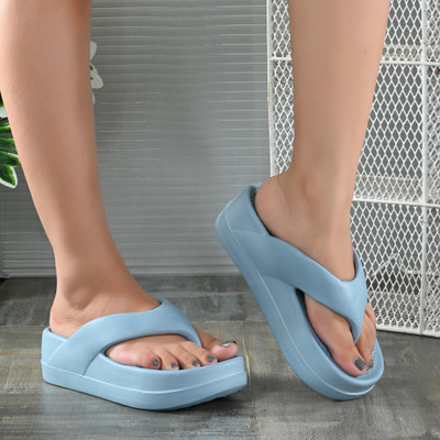 Doctor Health Super Soft Women Newly Launch | Classic Ultra Soft | Cushion | Comfortable|Premium|Stylish|Trendy Flip Flops(Blue , 8)