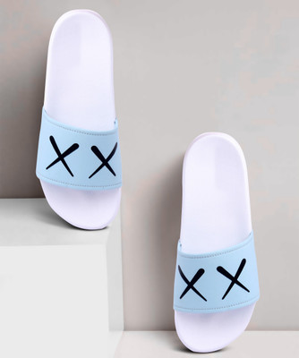 Shoe Fellow Men Slides(Blue , 9)