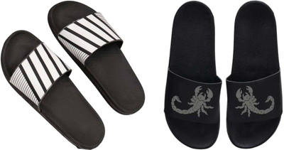 nvisan Men Slides(Grey, Grey , 7)