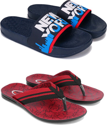 Pennen Men Slippers(Red , 6)