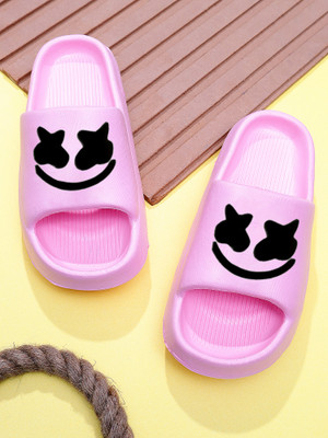 KAPYANSH Women Women Classic, Lightweight, Ultra cushion, Trendy Flipflops, Slipper, Slides Slides(Pink, Black , 8)