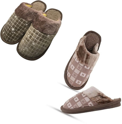 Mahi Enterprises Men Flip Flops(Olive, Brown , 9)