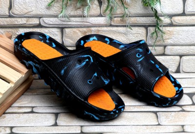 Ambit Men Slides(Orange, Black, Blue , 10)