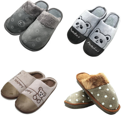 Mahi Enterprises Men Flip Flops(Grey, Grey, Beige, Brown , 6)