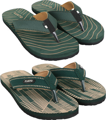 KUNTO Men Flip Flops(Multicolor , 6)