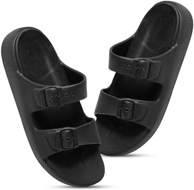 Footup Women Super Soft|Orthopedic|Comfortable|Lightweight|Diabetic Slides(Black , 8)
