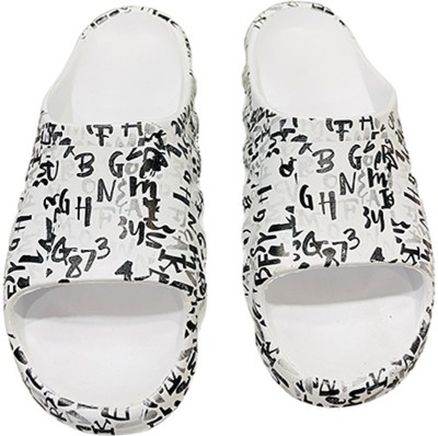 Loof Klapper Men Slides(White , 7)