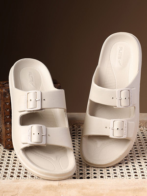 FLITE Men Slides(Beige, Beige , 9)