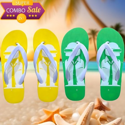 jootiyapa Men Slides(Yellow, Green , 8)