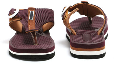 TOMSY CHOICE Men Flip Flops(Brown , 7)
