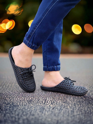 Deals4you Women Slides(Black , 8)
