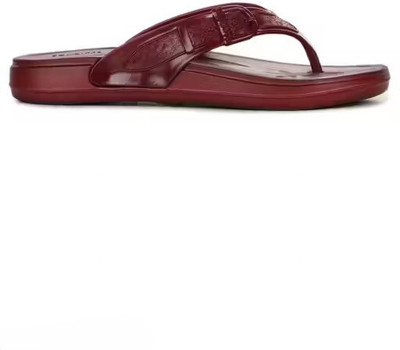 Skyultra Women Flip Flops(Maroon , 5)