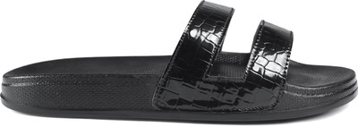 Popcart Women Slides(Black , 8)