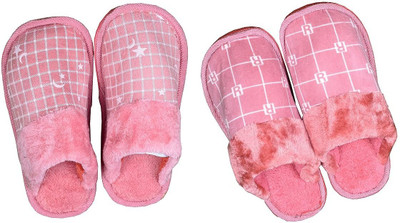 MAHI ENTERPRISESS Women Flip Flops(Pink, Pink , 6)