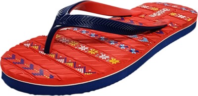 ACTION MILANO Women Flip Flops(Red , 5)